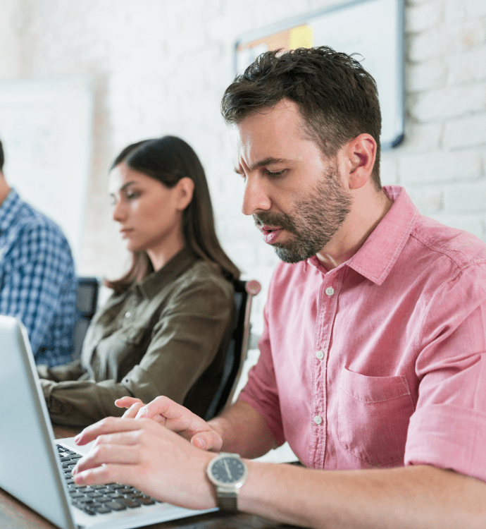 A technical support team that helps customers when issues arise